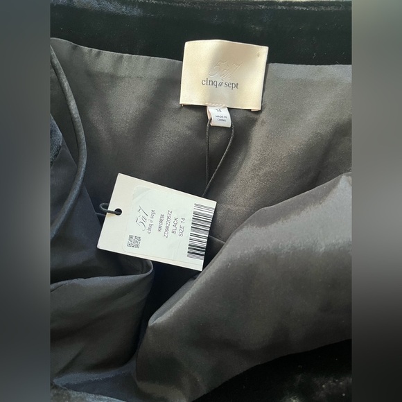 NWT Cinq a Sept Kiki Black Velvet Bow Mini Dress - Picture 10 of 12